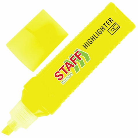 Текстовыделитель STAFF "EVERYDAY HL-707", ЖЕЛТЫЙ, линия 1-5 мм, скошенный наконечник, 152542 152542 - фото 193969
