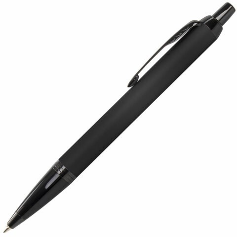 Ручка шариковая PARKER "IM Achromatic Black BT", черный матовый, нержавеющая сталь, синяя, 2127618 143769 - фото 200297