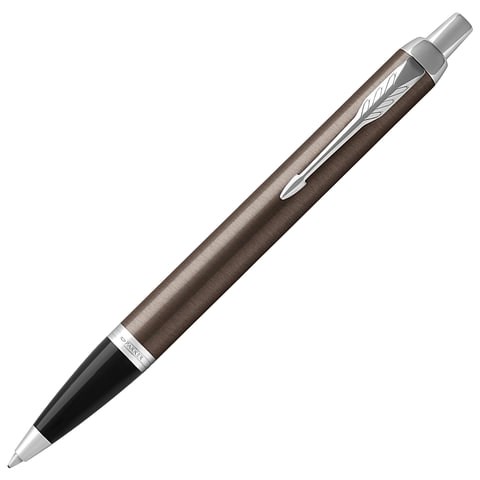 Ручка шариковая PARKER "IM Core Dark Espresso CT", корпус кофейный лак, хромированные детали, синяя, 1931671 142545 - фото 200337