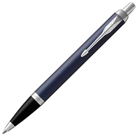 Ручка шариковая PARKER "IM Core Matte Blue CT", корпус темно-синий лак, хромированные детали, синяя, 1931668 142539 - фото 200339