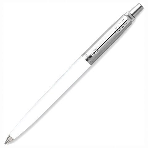 Ручка шариковая PARKER "Jotter Orig White", корпус белый, детали нержавеющая сталь, синяя, RG0032930 143867 - фото 200524