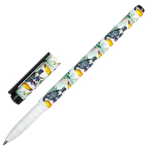 Ручка шариковая BRAUBERG SOFT TOUCH GRIP "TOUCAN", СИНЯЯ, мягкое покрытие, узел 0,7 мм, 143720 143720 - фото 203644