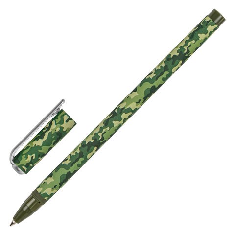 Ручка шариковая BRAUBERG SOFT TOUCH STICK "KHAKI", СИНЯЯ, мягкое покрытие, узел 0,7 мм, 143703 143703 - фото 203697