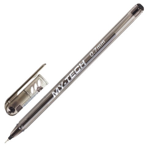 Ручка шариковая масляная PENSAN "My-Tech", ЧЕРНАЯ, игольчатый узел 0,7 мм, линия письма 0,35 мм, 2240/25 143383 - фото 204863