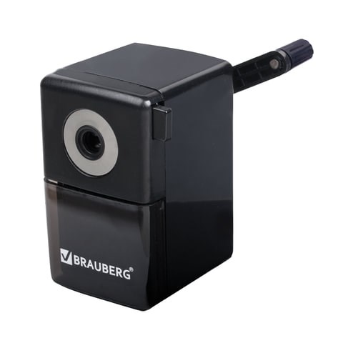 Точилка механическая BRAUBERG "BLACK JACK", крепление к столу, металлический механизм, цвет чёрный, 222516 222516 - фото 206584