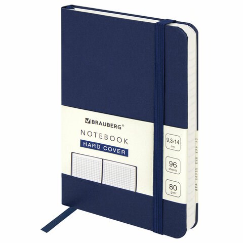 Блокнот МАЛЫЙ ФОРМАТ (93х140 мм) А6, BRAUBERG ULTRA, балакрон, 80 г/м2, 96 л., клетка, темно-синий, 113053 113053 - фото 210381