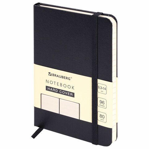 Блокнот МАЛЫЙ ФОРМАТ (93х140 мм) А6, BRAUBERG ULTRA, балакрон, 80 г/м2, 96 л., линия, черный, 113056 113056 - фото 210399