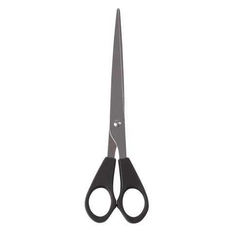 Ножницы STAFF Basic, 180 мм, чёрные, ПВХ чехол с европодвесом, 236939 236939 - фото 224794