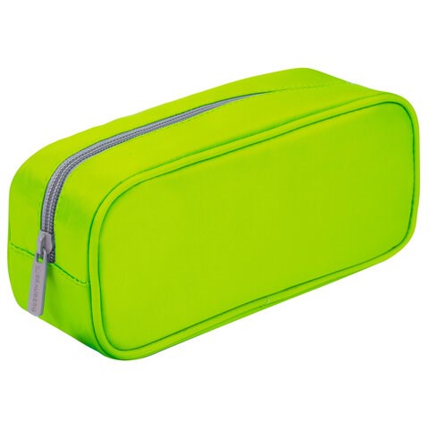 Пенал-косметичка BRAUBERG, мягкий, "KING SIZE NEON GREEN", 20х8х9 см, 229020 229020 - фото 258919