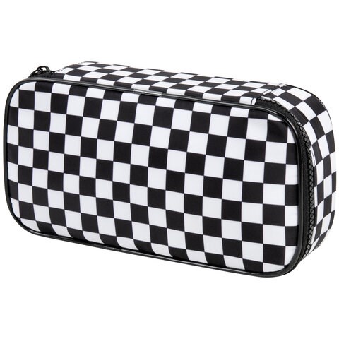 Пенал-органайзер BRAUBERG, 1 отделение, полиэстер, 22x11,5x6 см, "Black and white", 271572 271572 - фото 259021