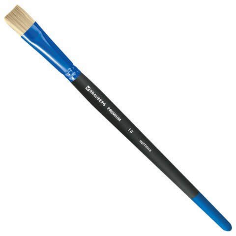 Кисть щетина, плоская № 14, BRAUBERG PREMIUM, 200998 200998 - фото 261672
