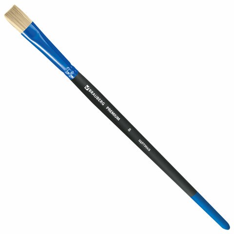 Кисть щетина, плоская № 8, BRAUBERG PREMIUM, 200996 200996 - фото 261692