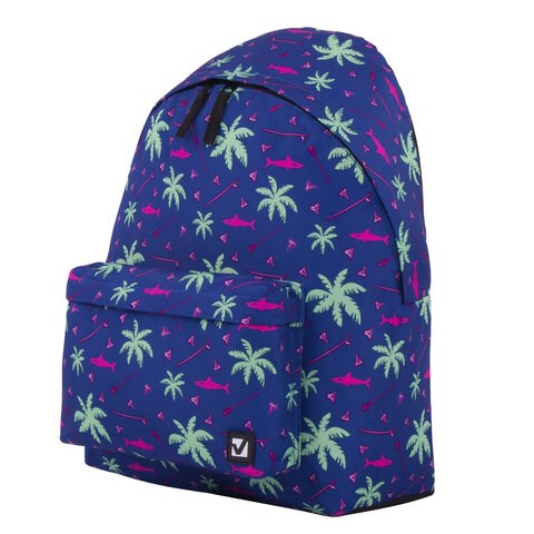 Рюкзак BRAUBERG СИТИ-ФОРМАТ универсальный, "Palm trees", разноцветный, 41х32х14 см, 228864 228864 - фото 268507