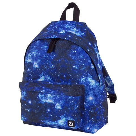Рюкзак BRAUBERG СИТИ-ФОРМАТ универсальный, "Space", синий, 41х32х14 см, 229885 229885 - фото 268549