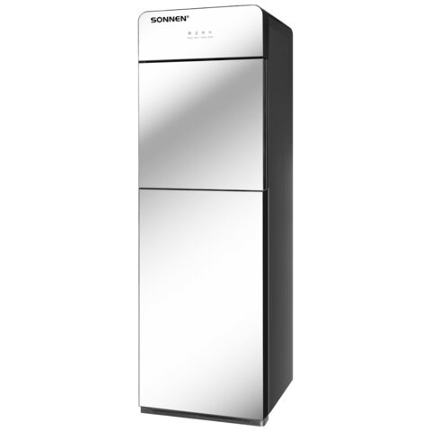Кулер для воды SONNEN FSE-03G, напольный, нагрев/охлаждение электронное, НИЖНЯЯ ЗАГРУЗКА, 3 крана, зеркальный, 455753 455753 - фото 296214