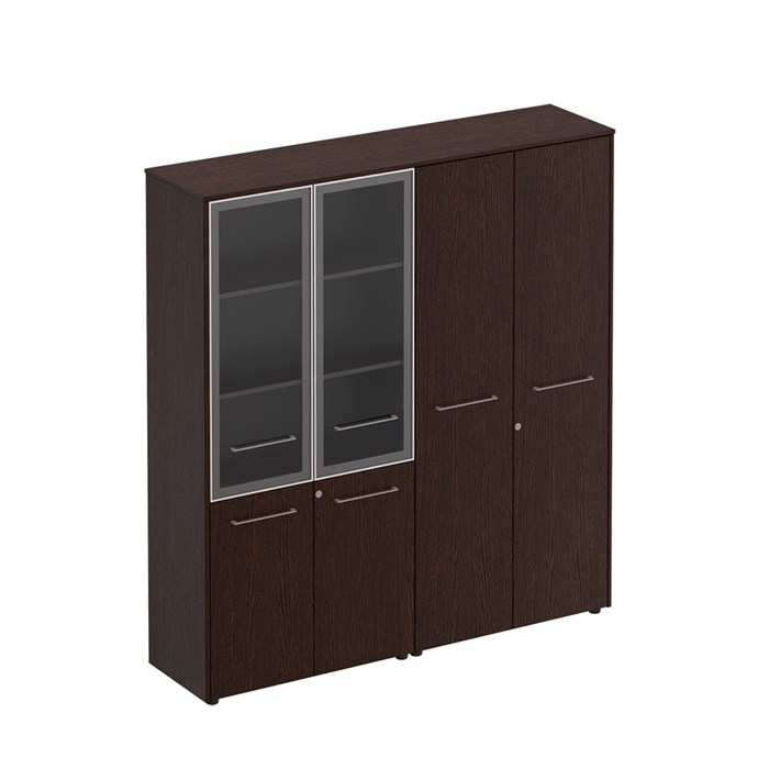 Шкаф комбинированный высокий (стекло + одежда) 122957 - фото 303571