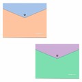 Папка-конверт с кнопкой ERICH KRAUSE "Matt Pastel Bloom", А5+, до 120 л., с карманом, ассорти, 0,18 мм, 61150 272928 - фото 181181