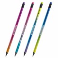Карандаш чернографитный с ластиком BRAUBERG "GRADE Metallic", 1 шт., HB, трехгранный, 182000 182000 - фото 185707