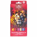 Карандаши цветные KOH-I-NOOR "RED LION" 24 цвета, шестигранные, 2,8 мм, натуральное дерево, 3554/24, 3554024063KS 182082 - фото 187029