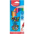Карандаши цветные MAPED (Франция) "Color'Peps Star", 12 цветов, трехгранные, грифель 3 мм, натуральное дерево, 183212 180880 - фото 187062