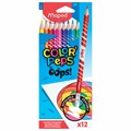 Карандаши цветные стираемые с ластиком MAPED (Франция) "Color'Peps Oops", 12 цветов, трехгранные, 832812 182116 - фото 187382