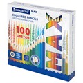 Карандаши цветные супермягкие яркие BRAUBERG MAX, 100 цветов, шестигранные, грифель 3,3 мм, натуральное дерево, 181862 181862 - фото 187409
