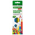 Карандаши цветные утолщенные BRAUBERG KIDS, 6 цветов, шестигранные, грифель 5 мм, натуральное дерево, 181877 181877 - фото 187505