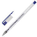 Ручка гелевая STAFF "Basic" GP-789, СИНЯЯ, корпус прозрачный, хромированные детали, узел 0,5 мм, 142788 142788 - фото 198335
