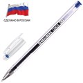 Ручка гелевая РОССИЯ "СОЮЗ", СИНЯЯ, корпус прозрачный, узел 0,7 мм, линия письма 0,5 мм, BRAUBERG, 143962 143962 - фото 198393