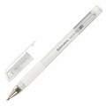 Ручка гелевая с грипом BRAUBERG "White", БЕЛАЯ, пишущий узел 1 мм, линия письма 0,5 мм, 143416 143416 - фото 198558
