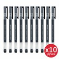 Ручки гелевые BRAUBERG X-WRITER 1800, УВЕЛИЧЕННАЯ ДЛИНА ПИСЬМА 1 800 м, ЧЕРНЫЕ, КОМПЛЕКТ 10 ШТУК, стандартный узел 0,5 мм, 144138 144138 - фото 198757