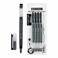 Ручки гелевые BRAUBERG X-WRITER 1800, УВЕЛИЧЕННАЯ ДЛИНА ПИСЬМА 1 800 м, ЧЕРНЫЕ, НАБОР 4 ШТУКИ, стандартный узел 0,5 мм, 144136 144136 - фото 198771