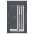 Набор PARKER "Jotter Stainless Steel CT": шариковая ручка синяя и механический карандаш, 2093256 143359 - фото 199219