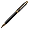 Ручка подарочная шариковая GALANT "Black", корпус черный, золотистые детали, пишущий узел 0,7 мм, синяя, 140405 140405 - фото 199634