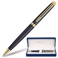 Ручка подарочная шариковая WATERMAN "Hemisphere Matt Black GT", черный матовый лак, позолоченные детали, синяя, S0920770 141698 - фото 200255