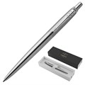 Ручка шариковая PARKER "Jotter Core Stainless Steel CT", корпус серебристый, детали хром, синяя, 1953170 142378 - фото 200401