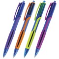 Ручка шариковая масляная автоматическая BRAUBERG "Phantom color", СИНЯЯ, узел 0,7 мм, линия письма 0,35 мм, 142938 142938 - фото 202557