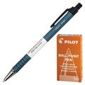 Ручка шариковая масляная автоматическая PILOT, СИНЯЯ, корпус синий, узел 0,7 мм, линия письма 0,32 мм, BPRK-10M 141862 - фото 202611