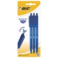 Ручки шариковые автоматические BIC "Round Stic Clic", НАБОР 3 шт., СИНИЕ, линия письма 0,32 мм, блистер, 926374 143981 - фото 202751