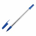 Ручка шариковая STAFF "BP-03", СИНЯЯ, корпус прозрачный, узел 1 мм, линия письма 0,5 мм, 143742 143742 - фото 204060