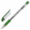 Ручка шариковая масляная с грипом BRAUBERG "Max-Oil", ЗЕЛЕНАЯ, игольчатый узел 0,7 мм, линия письма 0,35 мм, 142144 142144 - фото 205136