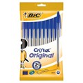 Ручки шариковые BIC "Cristal Original", НАБОР 10 шт., СИНИЕ, узел 1 мм, линия письма 0,32 мм, пакет, 830863 143972 - фото 205887
