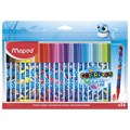 Фломастеры MAPED COLOR'PEPS "Ocean Life", 24 цвета, смываемые, вентилируемый колпачок, 845703 152560 - фото 208371