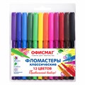 Фломастеры ОФИСМАГ 12 цветов, КЛАССИЧЕСКИЕ, вентилируемый колпачок, ПВХ упаковка, 152500 152500 - фото 208521