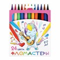 Фломастеры ПИФАГОР "ЕДИНОРОГ", 24 цвета, вентилируемый колпачок, 152450 152450 - фото 208608