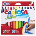 Фломастеры утолщенные CARIOCA "Jumbo", 12 цветов, суперсмываемые, вентилируемый колпачок, картонная упаковка, 40569 150159 - фото 208822