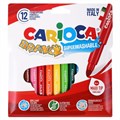 Фломастеры утолщенные CARIOCA (Италия) "Bravo", 12 цветов, суперсмываемые, 42755 151910 - фото 208826