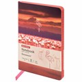 Блокнот МАЛЫЙ ФОРМАТ (100х150 мм) А6, BRAUBERG VISTA "Flamingo", под кожу, гибкий, тиснение фольга, 80 л., 112099 112099 - фото 210246