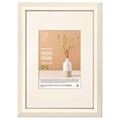 Рамка 21х30 см с паспарту 13х18 см, небьющаяся, аналог IKEA, багет 26 мм, МДФ, BRAUBERG "Zool", цвет слоновая кость, 391376 391376 - фото 229223