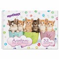 Альбом для рисования, А4, 32 листа, гребень, обложка картон, ЮНЛАНДИЯ, 205х290 мм, "Котики" (1 вид), 105077 105077 - фото 249347